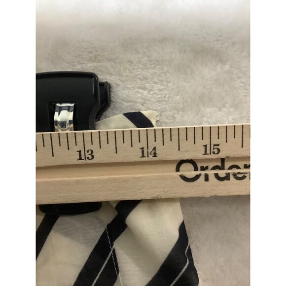 Banana Republic Factory Cotton Silk Blend Pleated Striped A-Line Skirt Women 2 - Picture 5 of 7